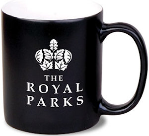 Promotional Ceramic Mugs: 11oz White Two Tone Matte C Handle Mugs
